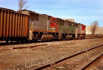 Fototapeta na wymiar morning freight train