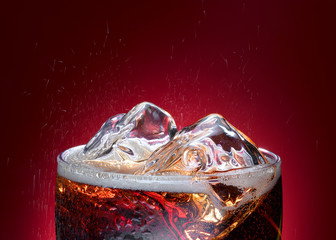 glass of cola drink - obrazy, fototapety, plakaty