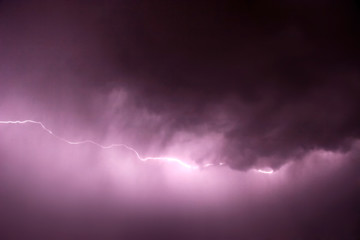 lightning with purple tint