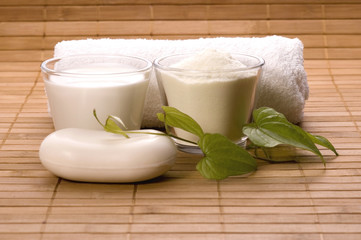 milk bath. white spa