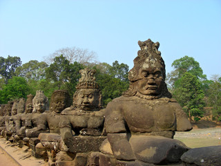 Obraz premium guardian of angkor - statue - cambodia - asia