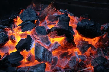 Crédence de cuisine en verre imprimé Flamme feu