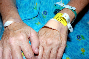 hands of the recently hospitalized