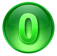 number zero icon. with clipping path