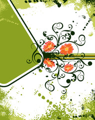 grunge floral background