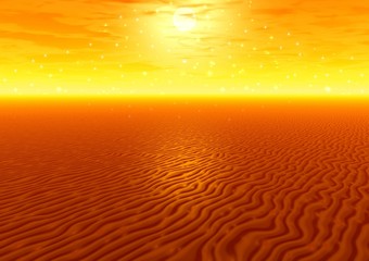 sunset. desert