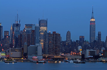 Fototapeta premium manhattan mid-town skyline at night