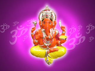 inde - ganesh et aum violet