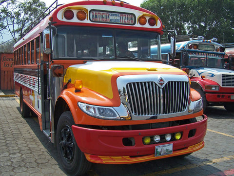 orange bus.