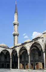 Fototapeta na wymiar Błękitny Meczet patio-3