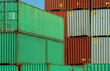 Fototapeta premium big green containers