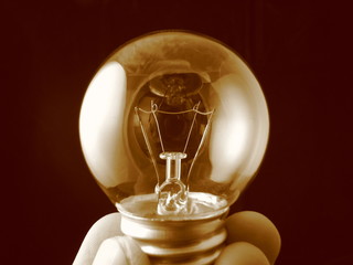 unlit light bulb