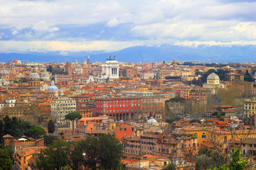 Naklejka premium panoramic view of rome, italy