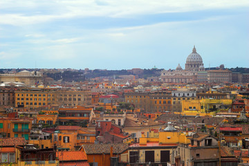 Fototapeta na wymiar panoramic view of rome, italy