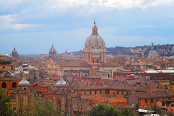 Fototapeta na wymiar panoramic view of rome, italy