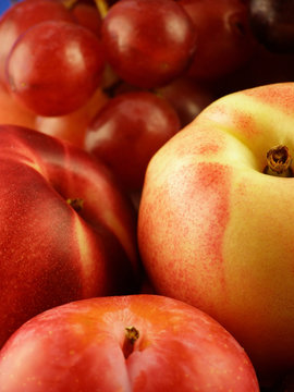 red and yellow peach