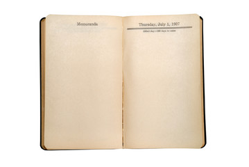 blank vintage day planner