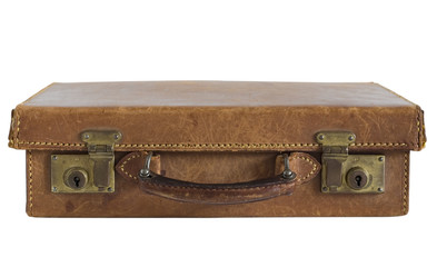 old leather suitcase