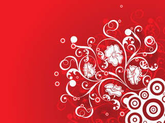 retro floral background