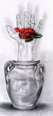 hand flower vase - 3403204
