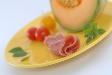 jambon et melon