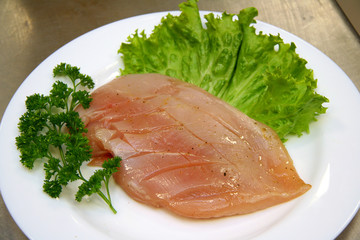 raw chiken stake