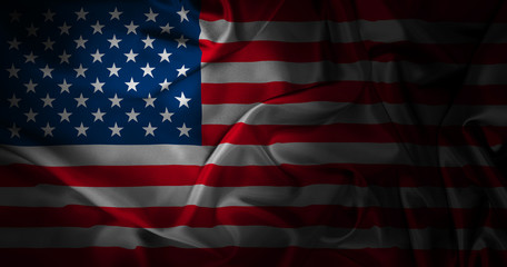 drapeau américain en soie