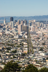 Naklejka premium market street from twin peaks