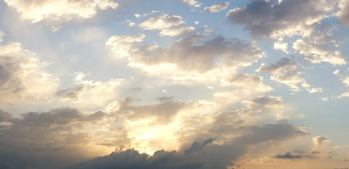 dramatic cloudy summer sky