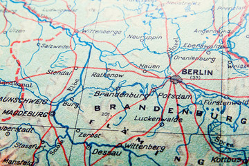 germany map with berlin