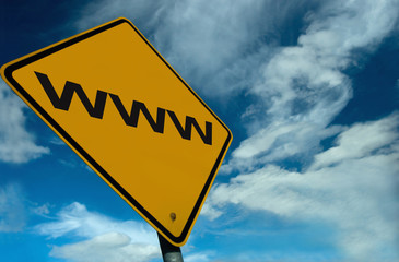 a www sign