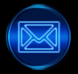 button postal envelope