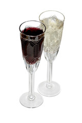 red and white wine