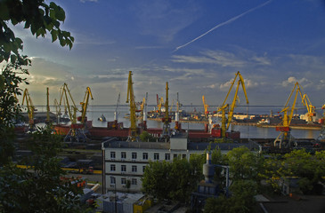 Naklejka premium port w Odessie