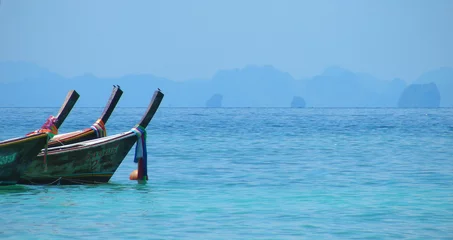 Zelfklevend Fotobehang tourist boat in phang-nga bay - thailand - asia © KaYann