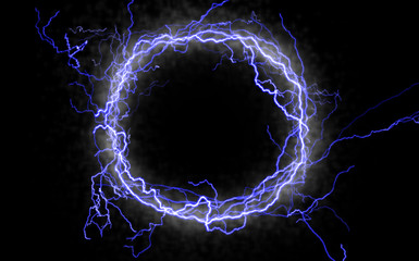 lightning circle - obrazy, fototapety, plakaty