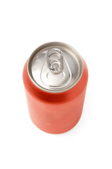 red blank soda can
