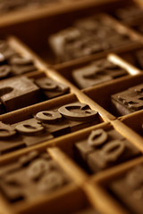 Wood Type in Drawer