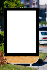 blank billboard on the street