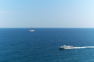 two ships in sea