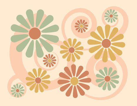 floral background_peach