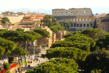 Fototapeta na wymiar Coliseum in Rome, Italy