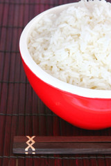 red bowl of rice
