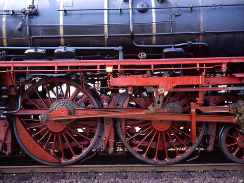 antriebsr&auml;der einer dampflokomotive