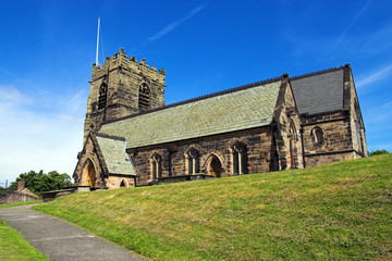 Fototapeta na wymiar st oswald's, bidston parish church