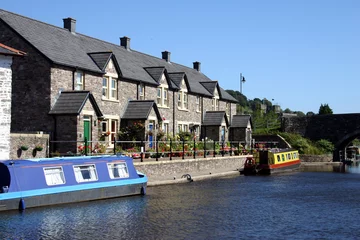 Wall murals Channel canal boats