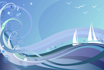 Naklejka premium ocean background