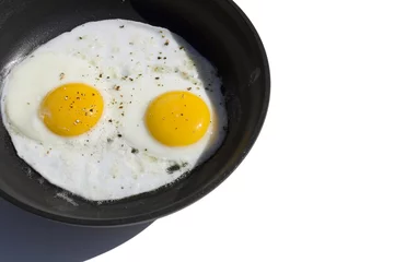 Fotobehang Spiegeleieren gebakken eieren