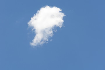 blue sky, one cloud