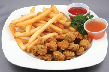 fries with nuggets